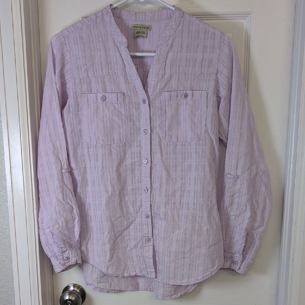 Exofficio Women's Light Purple Button Down Shirt